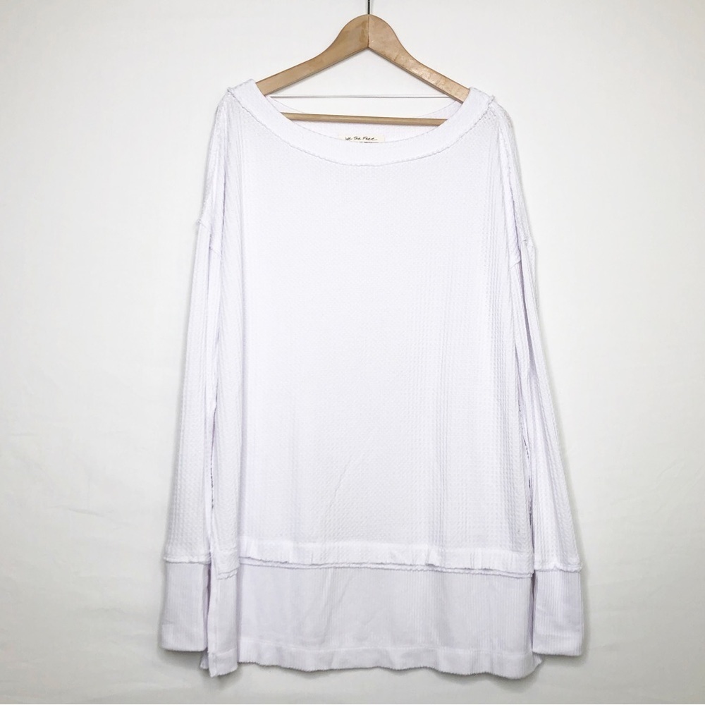 Free people with a free white North Shore thermal top - Picture 3 of 11
